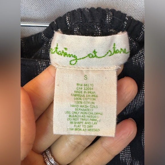 Anthropologie Staring at Stars Black Strapless Romper- Sz Small - Picture 2 of 11